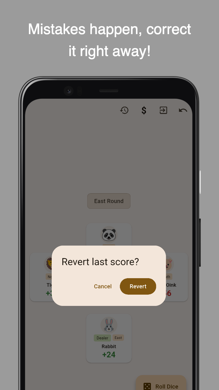 Mahjong Score: mistake or false win handling