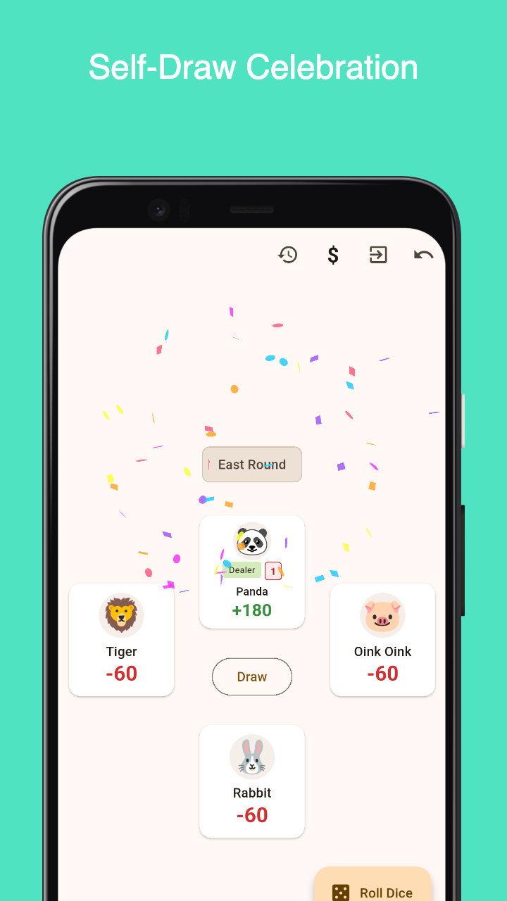 Mahjong Score: self-draw win scoring